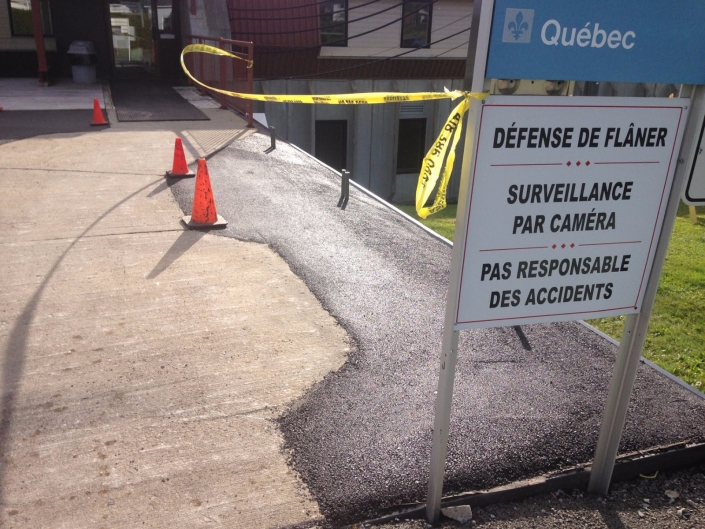 Asphalte : Municipalités et commerces